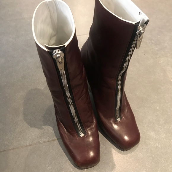 Celine Shoes - Celine Burgundy Boots